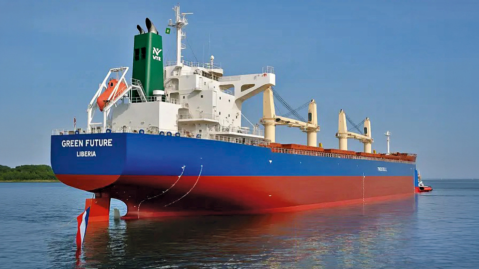 Der neue Massengutfrachter „Green Future“ läuft im Dual-Fuel-Betrieb , Foto: NYK